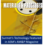 Surmet's Technology Featured in ASM's Advanced Materials and Processes magazine