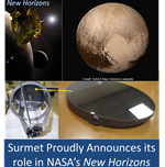 Surmet Proudly Announces its role in NASA's New Horizons mission