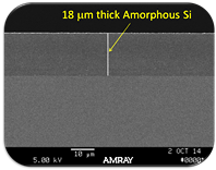 Surmet's silicon coating cross-section SEM image